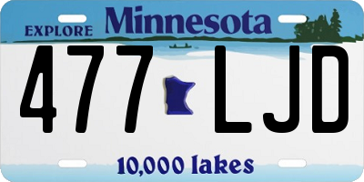 MN license plate 477LJD