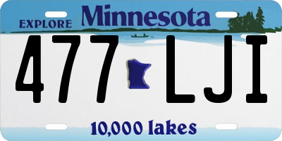 MN license plate 477LJI