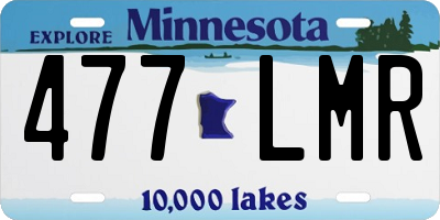 MN license plate 477LMR