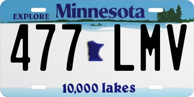 MN license plate 477LMV