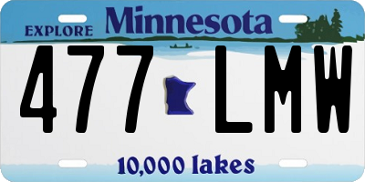 MN license plate 477LMW
