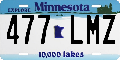 MN license plate 477LMZ