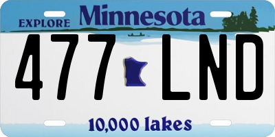 MN license plate 477LND