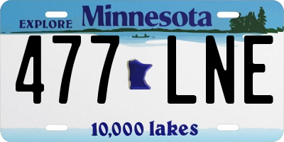 MN license plate 477LNE