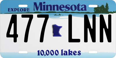MN license plate 477LNN