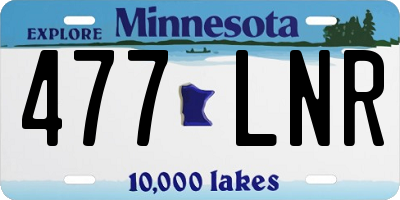 MN license plate 477LNR
