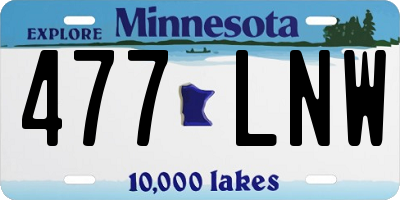 MN license plate 477LNW