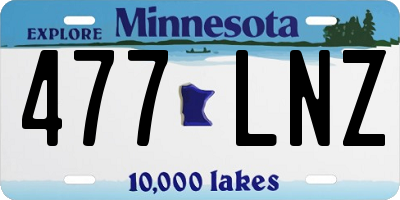 MN license plate 477LNZ