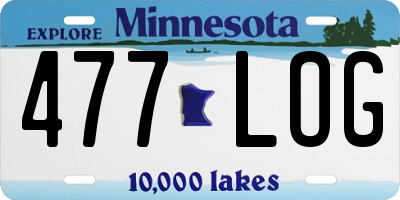 MN license plate 477LOG