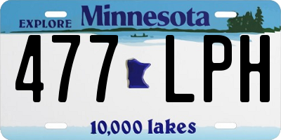 MN license plate 477LPH