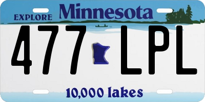 MN license plate 477LPL