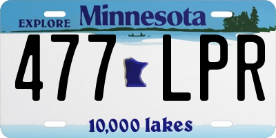 MN license plate 477LPR
