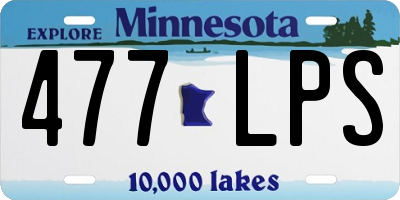 MN license plate 477LPS