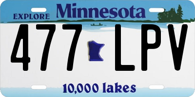 MN license plate 477LPV