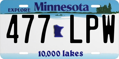 MN license plate 477LPW