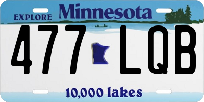 MN license plate 477LQB