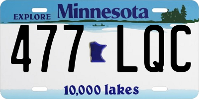 MN license plate 477LQC