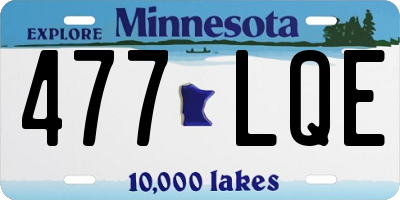 MN license plate 477LQE