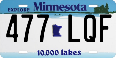 MN license plate 477LQF
