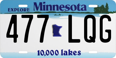 MN license plate 477LQG