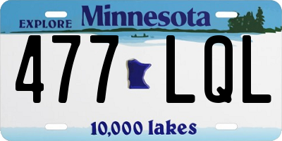 MN license plate 477LQL
