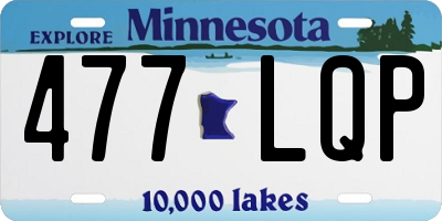 MN license plate 477LQP