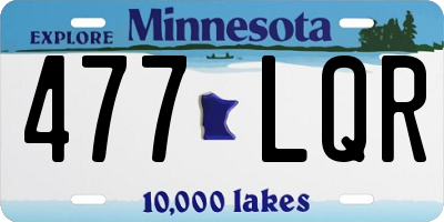 MN license plate 477LQR