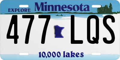 MN license plate 477LQS
