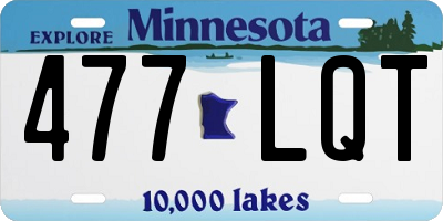 MN license plate 477LQT