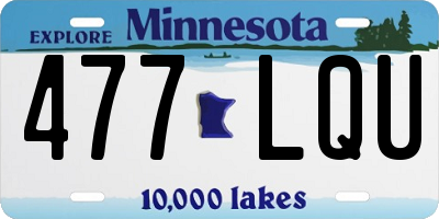 MN license plate 477LQU