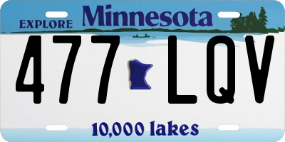 MN license plate 477LQV