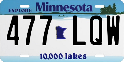MN license plate 477LQW