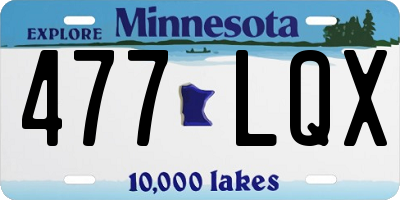 MN license plate 477LQX