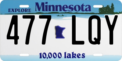 MN license plate 477LQY