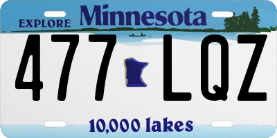 MN license plate 477LQZ
