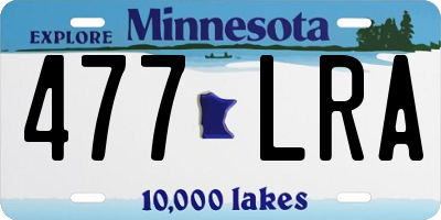 MN license plate 477LRA