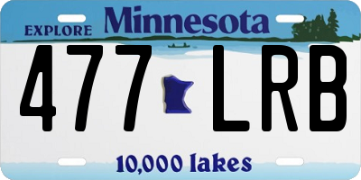 MN license plate 477LRB