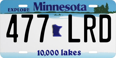 MN license plate 477LRD