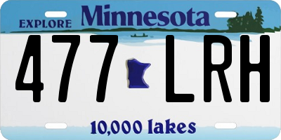 MN license plate 477LRH