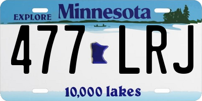 MN license plate 477LRJ