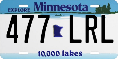 MN license plate 477LRL