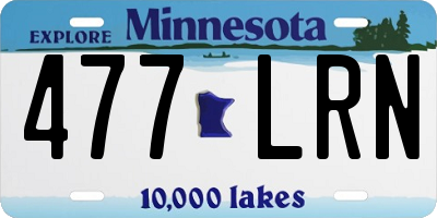 MN license plate 477LRN