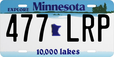 MN license plate 477LRP
