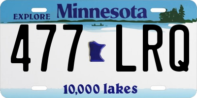 MN license plate 477LRQ