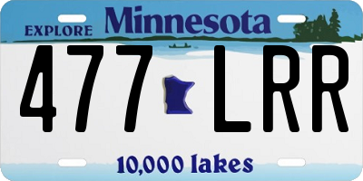 MN license plate 477LRR