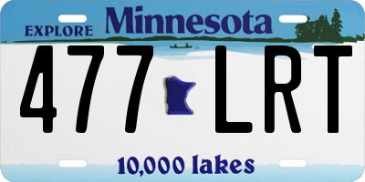 MN license plate 477LRT