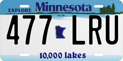 MN license plate 477LRU
