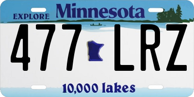 MN license plate 477LRZ
