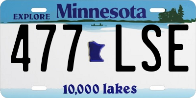 MN license plate 477LSE