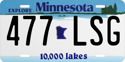 MN license plate 477LSG